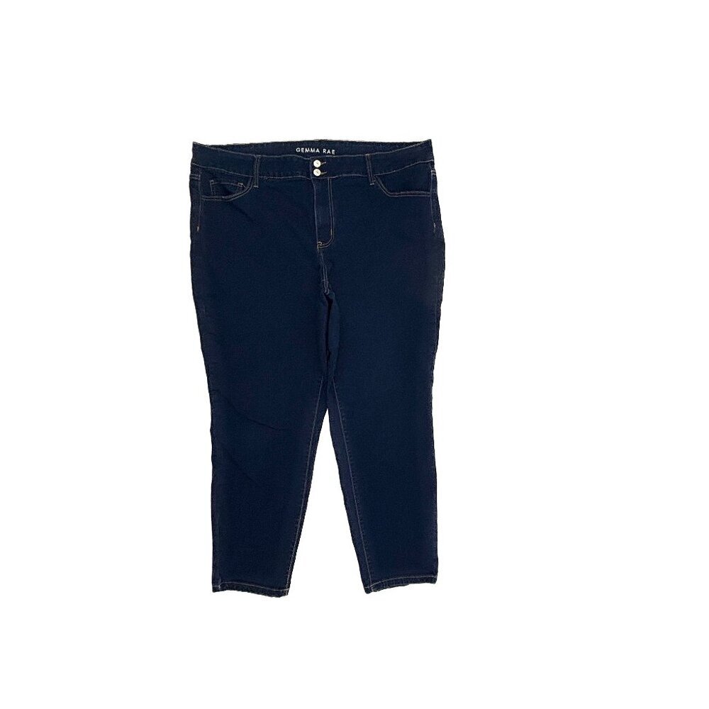 Gemma Rea Skinny Women's size 24W Dark Wash Blue Denim Jeans